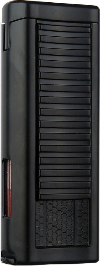 Quantoro Çift Torch Pürmüz Siyah Metal Puro Çakmağı - Trz1139