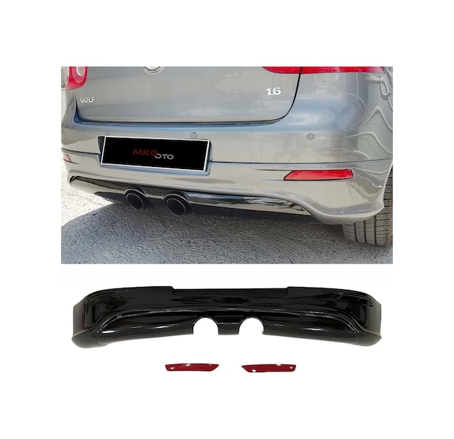 Vw Golf 5 R32 Arka Ek Reflektörlü Boyasız Abs Plastik 2003 - 2009