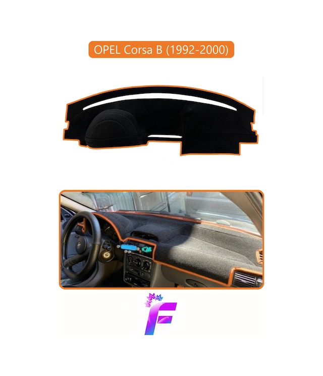 Opel Corsa B 1992-2000 Uyumlu Torpido Örtüsü Yansıma Önleyici Tam Koruma Kolay Montaj H76 Torpido Halısı