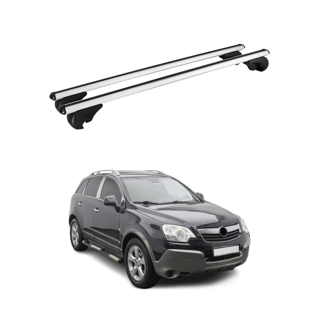 Opel Antara 2006-2015 Arası Uyumlu Port Bagaj Taşıyıcı Ara Atkı Alüminyum Gümüş 2 Parça