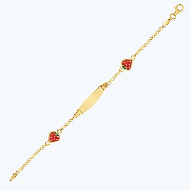 Altınbaş 22 Ayar Altın Çocuk Çilek Künye Bjrbl0025-25925 Renkli