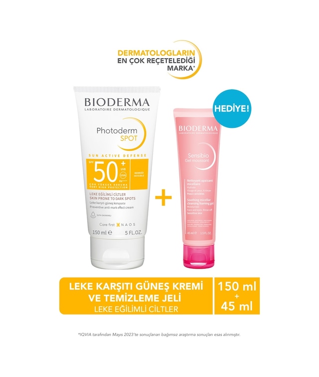 Bioderma Photoderm Spot SPF50+ 150ml + Sensibio Yüz Temizleme Jeli 45ml Set