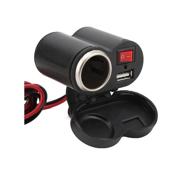 Powermaster Pm-20493 Dc 12-45v Motosiklet Çakmaklık Usb Şarj Soketi Su Geçirmez Kapaklı