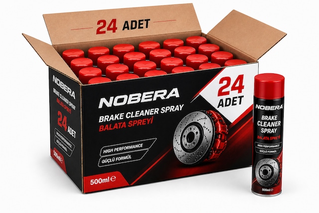 Nobera 24’lü Toptan Balata Spreyi 500ML x 24 Adet Fren Balata Spreyi Mega Paket