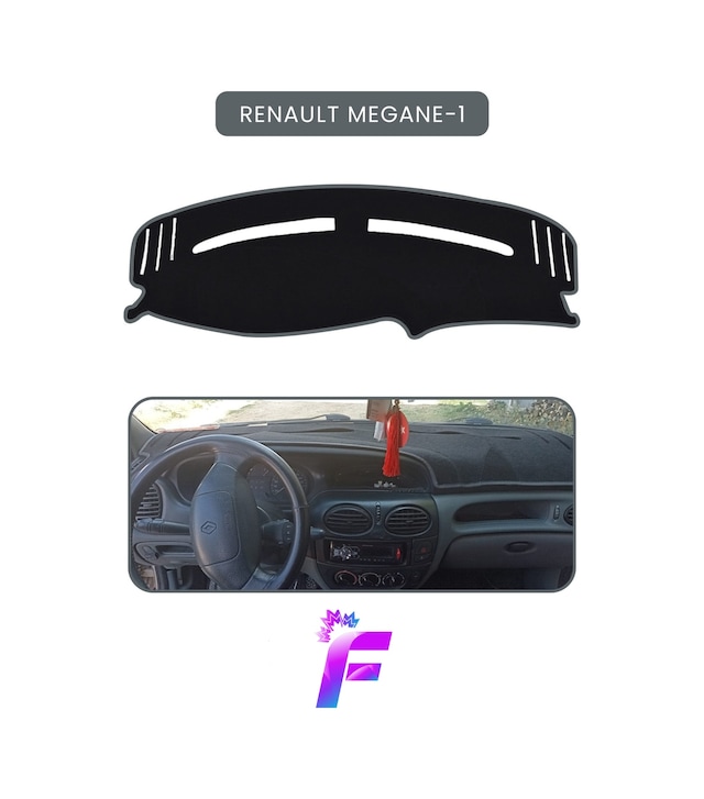 Renault Megane 1 Araca Özel Torpido Örtüsü Ön Göğüs Kılıfı Tam Koruma Oto Aksesuar A50 Gri
