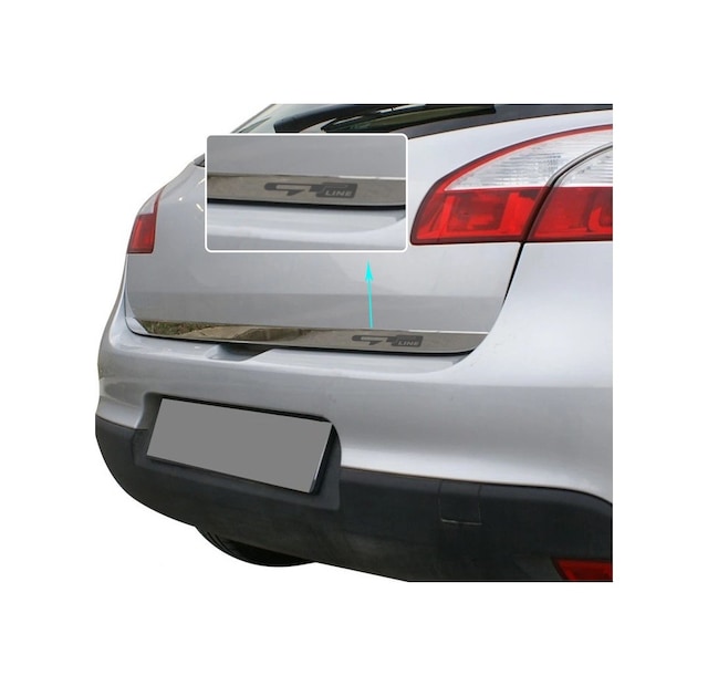 Renault Megane 3 Gt Line Formlu Krom Bagaj Alt Çıta Paslanmaz Çel