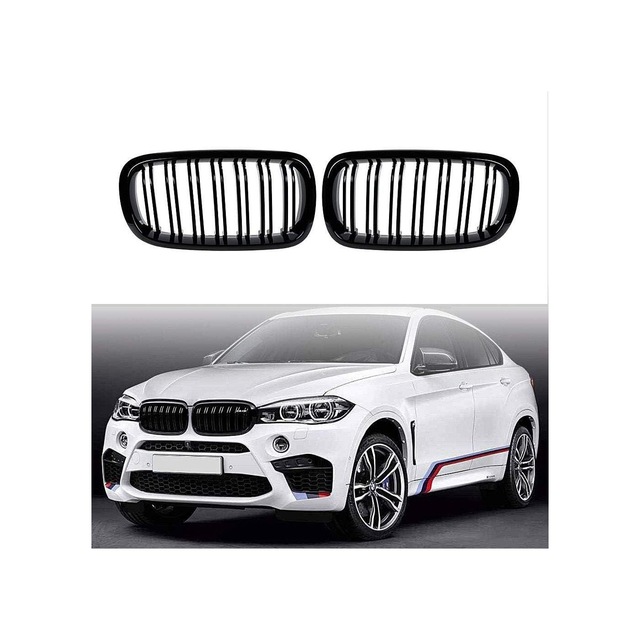 Bmw X5 F15 Çift Şeritli Ön Panjur Izgara 2014-2018 Arası Parlak Siyah
