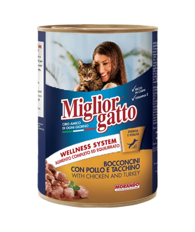 Miglior Gatto Tavuk Hindi Chunks Kedi Konserve 405g 24'lü