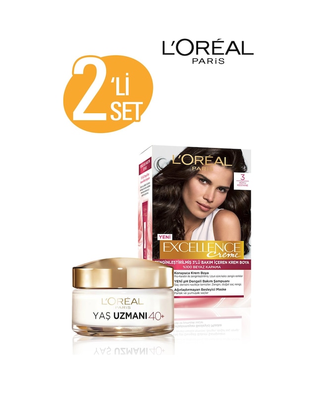Excellence No: 3 Creme + Yaş Uzmanı 40+ Kırışıklık Karşıtı Sıkılaştırıcı Krem pktexccrm3yasuzmn40-7092