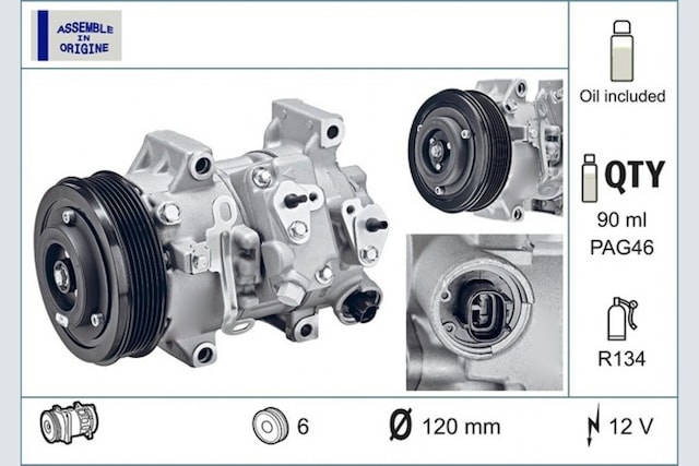 Klima - 7 - Kompresörü Sıfır Ürün Toyota Aurıs. Corolla 1.6l 1zrfe Zre151 07-12 / Avensıs 1.6l 1zrfae - Dpmıx-hb - Zr T