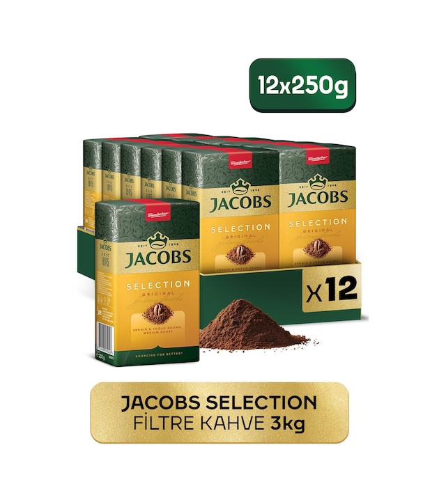Jacobs Selection Filtre Kahve 12 x 250 G