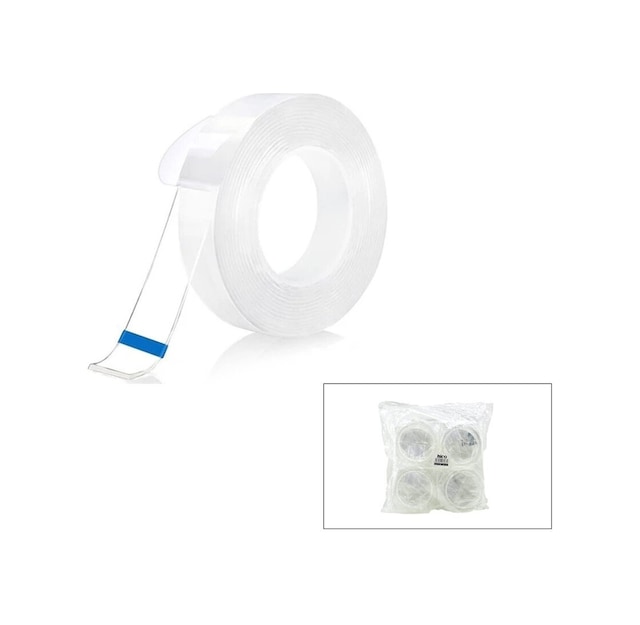 İbico İ13-086 Şeffaf Çift Taraflı 2cmx2mt Bandı Nano Bant - 12'li Paket Diğer