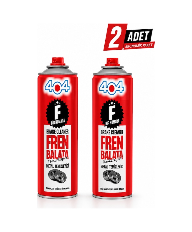 404 2'li Ekonomik Paket F1 Numara Fren Balata Temizleme Spreyi 500 Ml