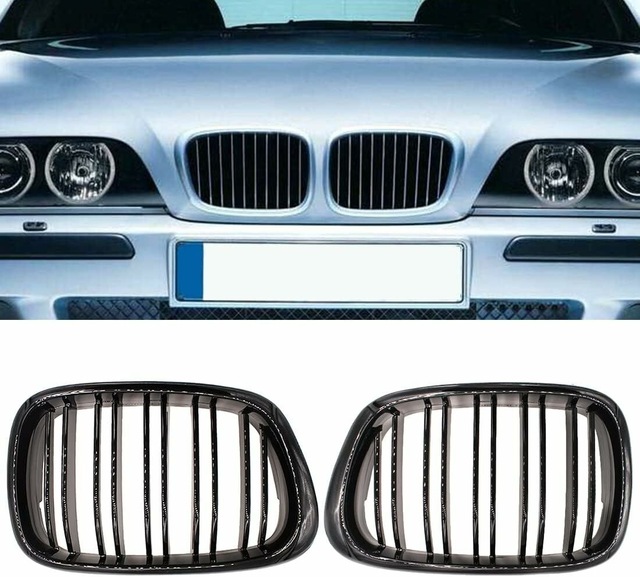 Bmw E39 Çift Şeritli Ön Panjur Izgara 1995-2003 Arası Parlak Siyah