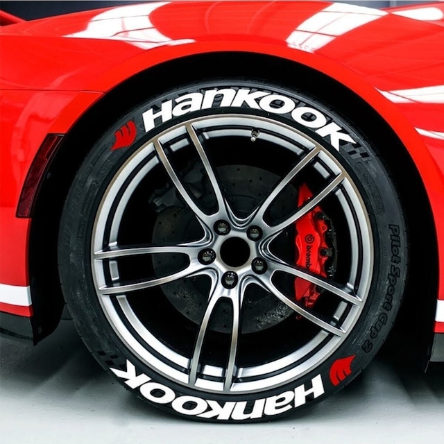 Hankook Lastik Yazısı Yıkanabilir Oto Lastik Stickerı Arması 4 Adet
