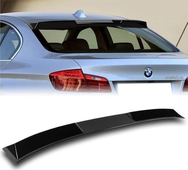 Bmw F10 Uyumlu Uyumlu Cam Üstü M4 Yarasa Spoiler İthal Abs Plastik Pianoblack 2011-2017