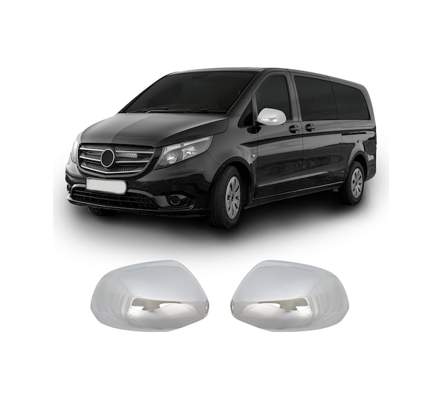 Mercedes Vito W447 Uyumlu 2015 Ve Üzeri Ayna Kapağı 2 Parça Abs Krom Kaplama