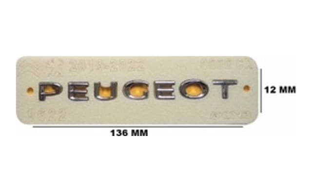 Peugeot Uyumlu Peugeot Krom Yazı 12 136 Mm