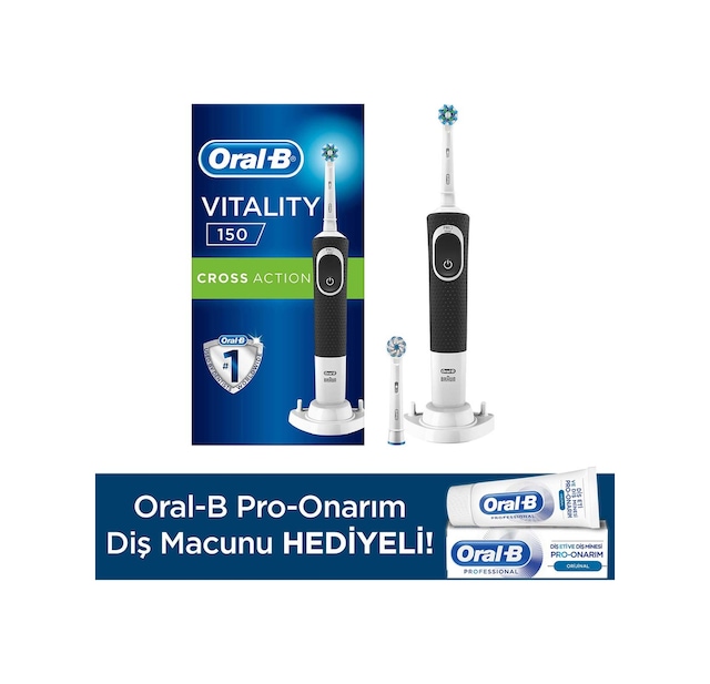 Oral-B D150 Şarjlı Diş Fırçası + Yedek Başlık + Pro Onarım Diş Macunu 50 ML