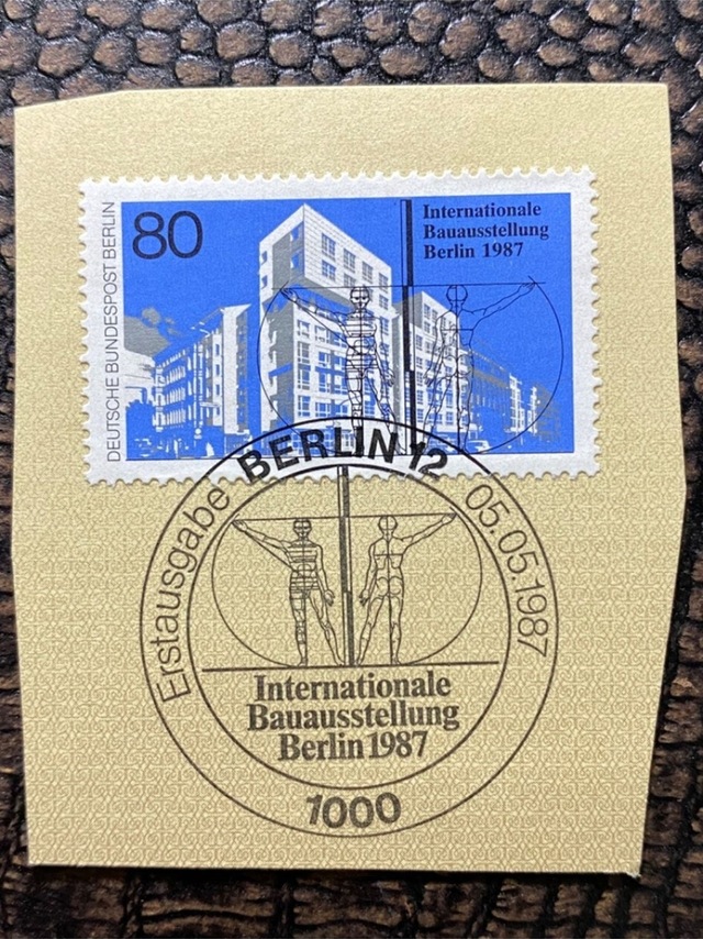 Almanya İlkgün Özel Damgalı Fragman Pul İnternational Bauausstellung Berlin 1987 Teşhir Ürün