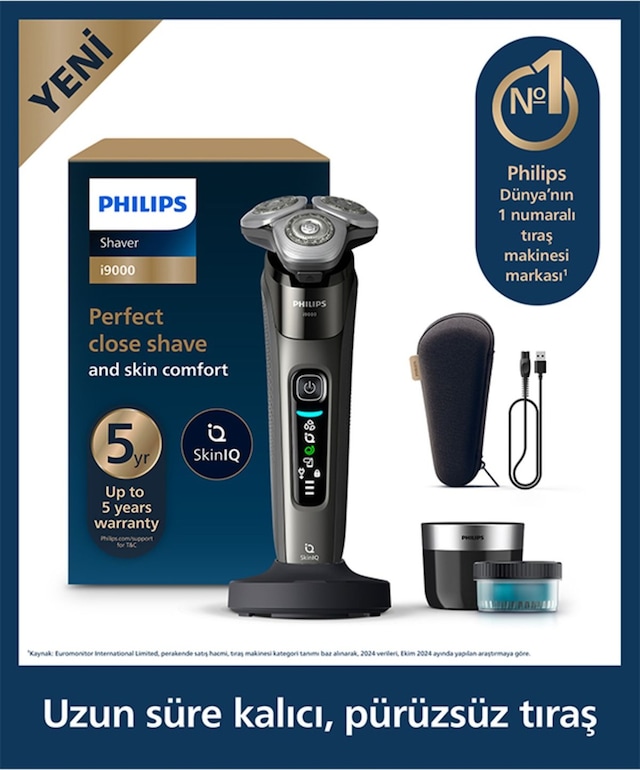 Philips X9002/30 Skinıq İ9000 Islak Ve Kuru Elektrikli Tıraş Makinesi Siyah