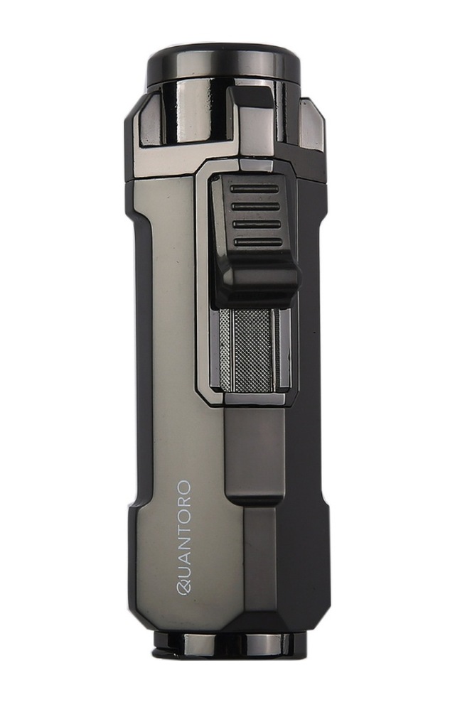 Quantoro Üç Torch Pürmüz Delicili Gunmetal Metal Puro Çakmağı - Trz1172