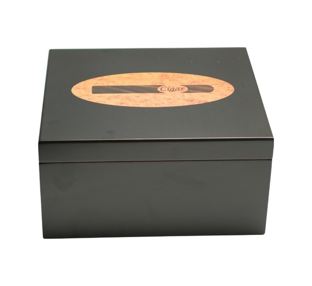 Premiumquality Polermo Siyah Sedir Humidor Puro Kutusu 00000tr9638