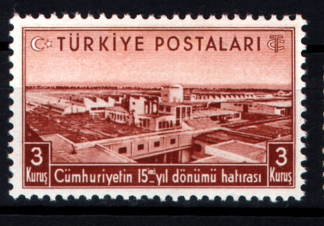 1938 Cumhuriyet'in Onbeşinci Yıldönümü Pulları 3 Kuruş Tp0786 İsfila1374 Teşhir Ürün