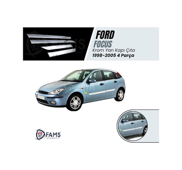 Ford Focus 1 Krom Yan Kapı Çıta 4 Kapı 1998-2005 P.çelik