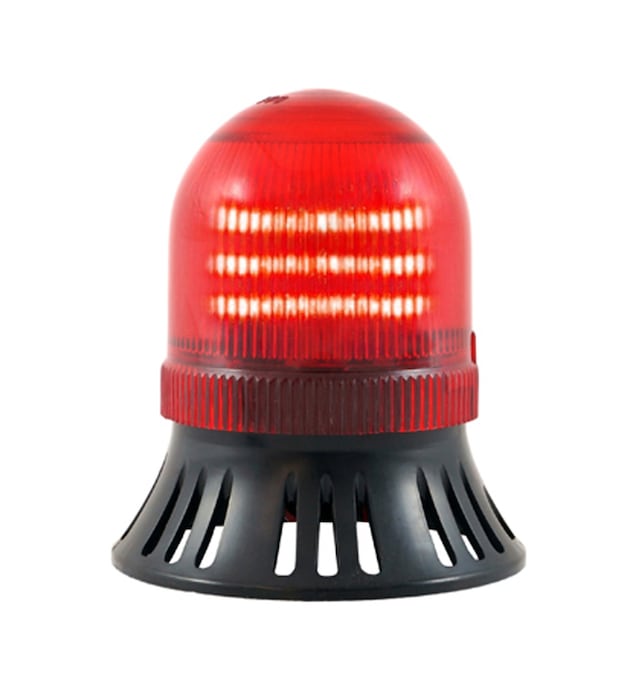 Mesan Ø70 Multi Led 43 Ses Siren Kombinasyon Kırmızı 12-24vdc Ms 473.1.12-24vdc