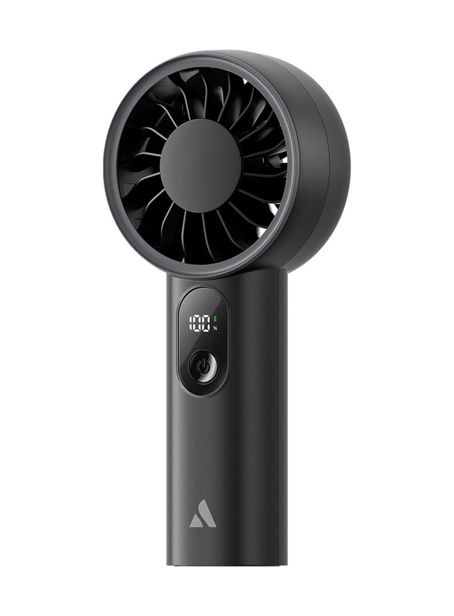 Aecooly Pe01 El Fanı Dijital Led Göstergeli 5 Kademeli Portatif Soğutucu Siyah