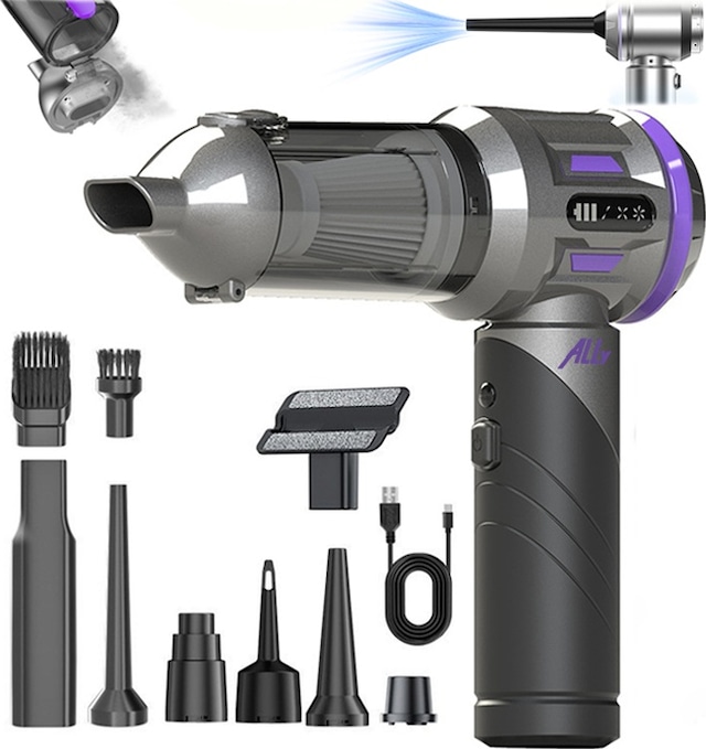 Ally Powerjet Pro 20000pa Güçlü Portatif 3 Kademeli Tasinabilir Vakumlu Kablosuz Üflemeli Mini Araç Süpürgesi