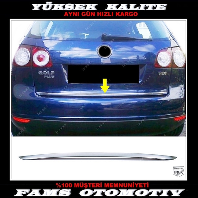 Vw Golf Plus Krom Bagaj Alt Çıta 2004-2013 Arası P.Çelik