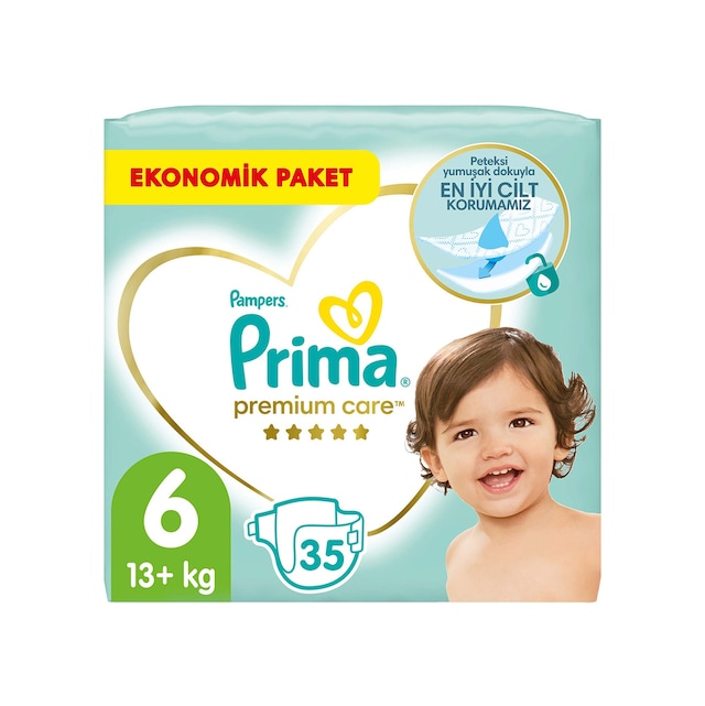 Prima Premium Care Bebek Bezi 6 Beden 13+ KG Ekonomik Paket 35 Adet