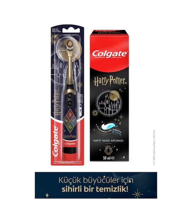 Colgate Harry Potter Çocuk Pilli Diş Fırçası, Çocuk Diş Macunu 50 Ml