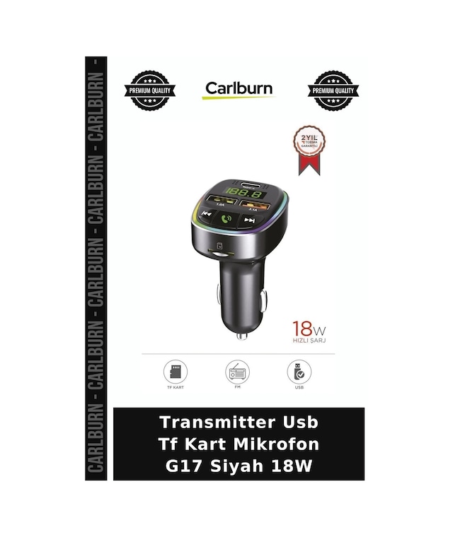 Özel Üretim Transmitter Usb Tf Kart Mikrofon G17 Siyah 18w Uzun Yol Medya Kontrol Araç Gereci