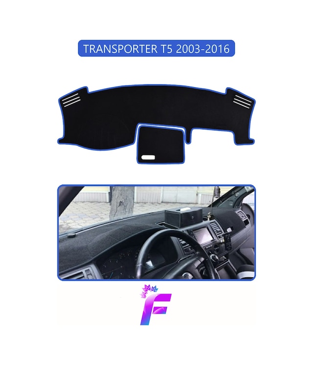 Volkswagen T5 2003-2016 Uyumlu Torpido Örtüsü Yansıma Önleyici Tam Koruma Hızlı Montaj K65 Torpido Halısı