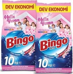 Bingo Matik 2 x 10 KG Mutlu Yuvam Renkliler ve Beyazlar Toz Çamaşır Deterjanı