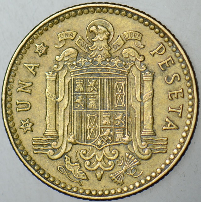 İspanya 1 Peseta 1975 80 Juan Carlos Dönemi.