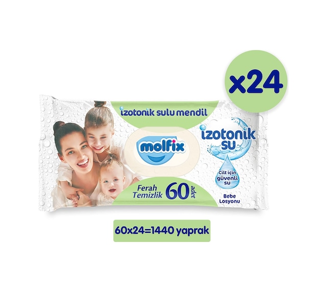 Molfix Izotonik Sulu Islak Mendil Ferah Temizlik - 1440 Adet