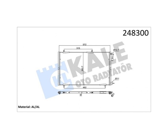 Klima - 450 - Radyatörü Kondenser Peugeot P206 98-09 - Dpmıx-hb - 1.1-1.4-1.6-2.0-1.4hdı-1.6hdı Al/brz