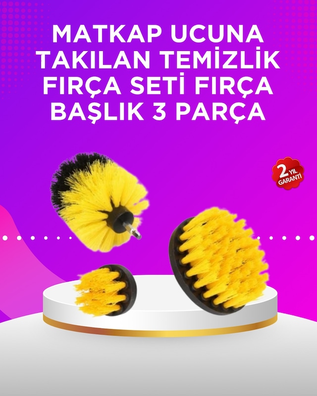 Tek Matkap Ucu Temizlik Fırçası Seti Banyo Fayans Zemin İçin Najmaddin
