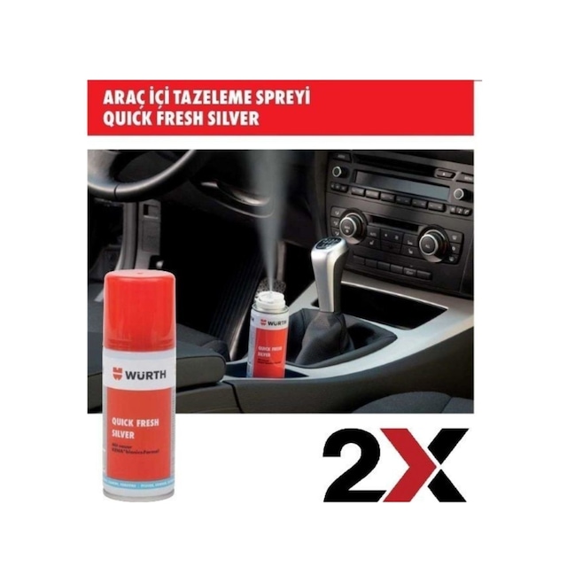 Quıck Fresh Araç Içi Hava Tazeleme Kötü Koku Giderme Spreyi 2 Adet 100ml. Renksiz