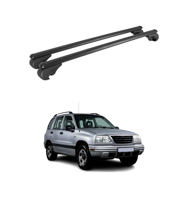 Suzuki Vitara Iı 1999-2005 Arası Uyumlu Port Bagaj Taşıyıcı Ara Atkı Alüminyum Siyah 2 Parça