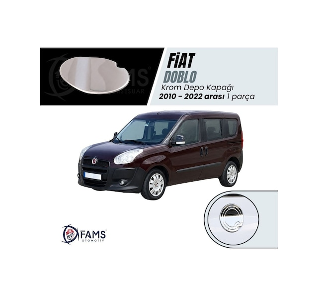 Fiat Doblo Krom Depo Kapağı P.Çelik 2010-2022