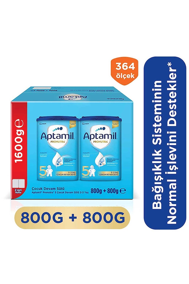 Aptamil 5 Çocuk Devam Sütü 800 Gr 2 Adet