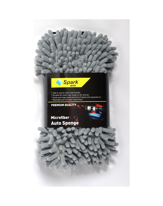 Spark 7040 Mikrofiber Şönil Oto Temizlik Ve Yıkama Süngeri Gri 9 Adet
