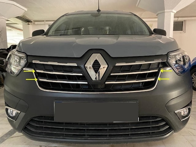 Renault Express Krom Ön Panjur 4 Parça 2021 Üzeri Paslanmaz Çelik
