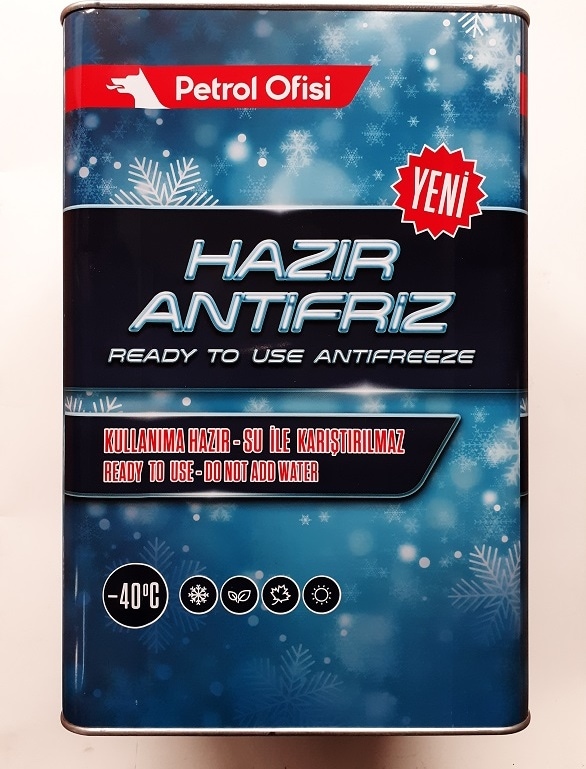 Petrol Ofisi Hazır Antifiriz -40 Teneke 15 Kg Yeşil Yeşil
