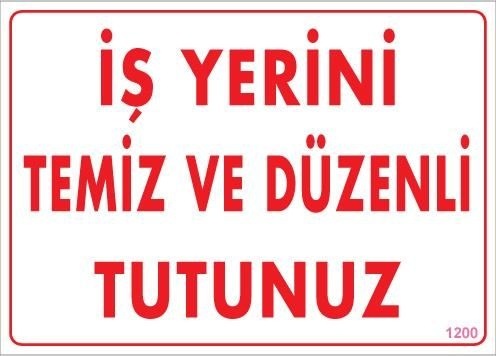 Buradabulabilirsin Temizlik Düzen Uyarı Levhası 25x35 Kod:1200 Nl